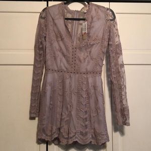 Lavender lace romper